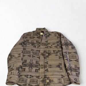 Ariat Men's Brown Patterned Shirt Jacket